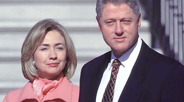 A former Secret Service officer reveals President Clinton (pictured with Hillary during the height of the Monica Lewinksy affair) had affairs with at least three mistresses in the White House during his presidency. Picture: Getty