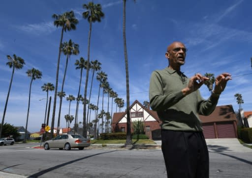 The Royal Wedding "has probably been the number one topic for a long time in this neighborhood," Windsor Hills resident Earl Hutchinson, an author specializing in African American rights and history, tells AFP