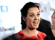 "Woman of the Year" honoree, singer Katy Perry, attends Billboard's "Women in Music 2012" luncheon at Capitale on Friday Nov. 30, 2012 in New York. (Photo by Evan Agostini/Invision/AP)