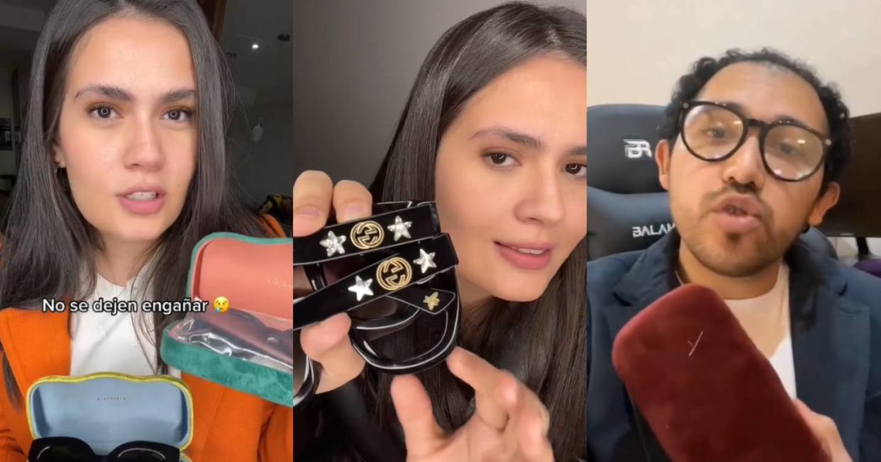 Elektra vende lentes Gucci a precio de ganga y ya los acusaron de que son piratas | Foto: Captura de video TikTok vía @theshoppermx y @dprisamx