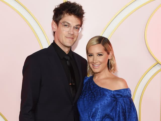 <p>Amanda Edwards/Getty</p> Ashley Tisdale and Christopher French arrive at the Amazon Prime Video Post Emmy Awards Party 2018 in West Hollywood, California