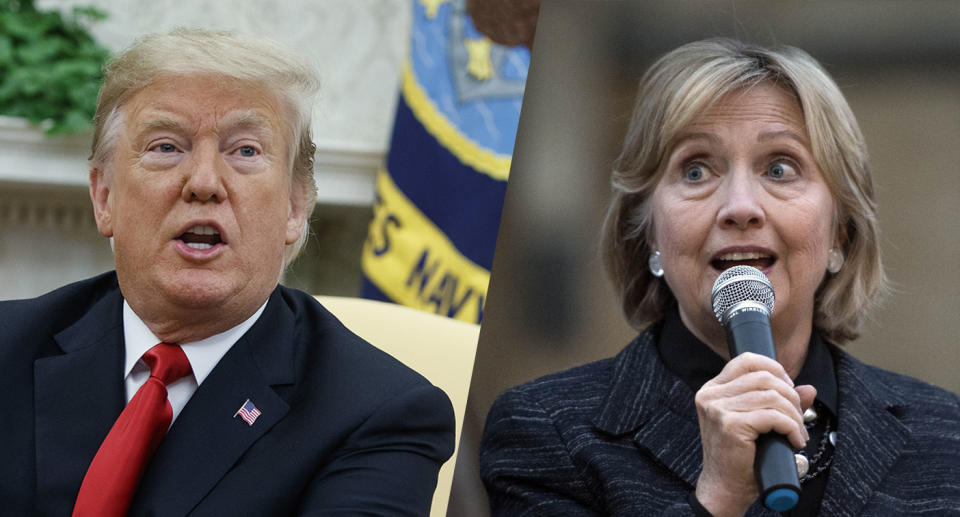 President Trump and Hillary Clinton (Photos: Evan Vucci/AP, Victoria Jones/PA Images via Getty Images)