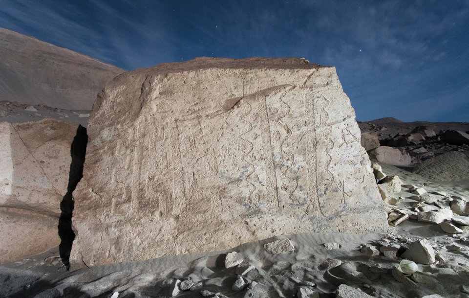 Some stones have a center image, then other bands of art representing creation and life, the researchers said.