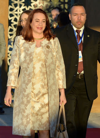 President of the UN General Assembly Maria Fernanda Espinosa Garces arrives to the Intergovernmental Conference to Adopt the Global Compact for Safe, Orderly and Regular Migration, in Marrakesh, Morocco December 10, 2018. REUTERS/Abderrahmane Mokhtari