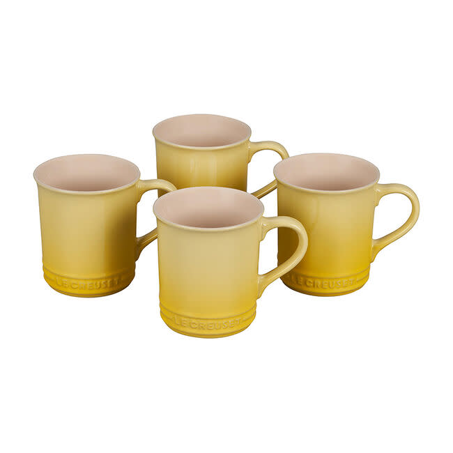 <p><a href="https://go.redirectingat.com?id=74968X1596630&url=https%3A%2F%2Fwww.lecreuset.com%2Fmugs-set-of-4-soleil%2FST00852000403002.html&sref=https%3A%2F%2Fwww.goodhousekeeping.com%2Flife%2Fmoney%2Fg36065542%2Fle-creuset-factory-to-table-sale%2F" rel="nofollow noopener" target="_blank" data-ylk="slk:Shop Now;elm:context_link;itc:0;sec:content-canvas" class="link ">Shop Now</a></p><p>Set of 4 Mugs</p><p>lecreuset.com</p><p>$57.60</p><span class="copyright">Le Creuset</span>