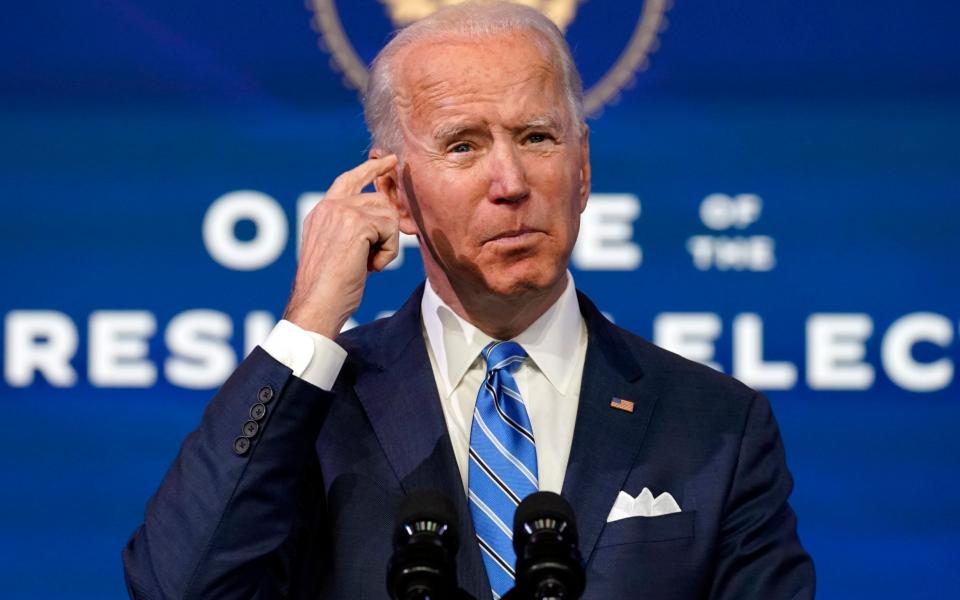 Mr Biden pledged $1,400 cheques for Americans on top of $600 provided in the most recent stimulus package - AP