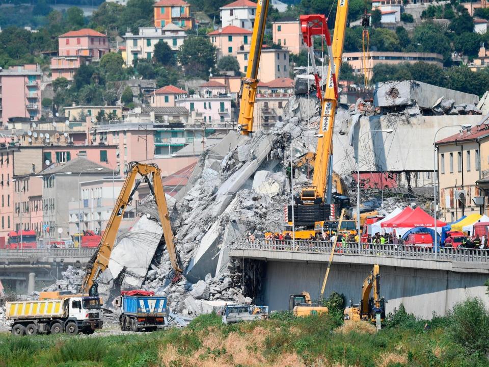 Genoa bridge collapse: Creaking noises prompt alarm among rescue workers as residents told to stop retrieving belongings