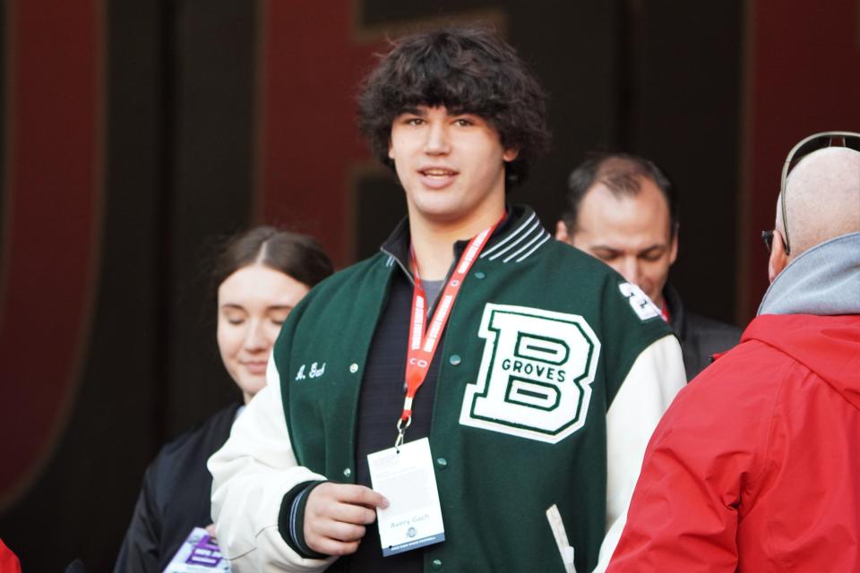 Recruit Avery Gach visits Ohio Stadium during the Ohio State-Michigan game.