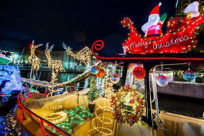 A file photo from a previous Annual Boat Parade of Lights.