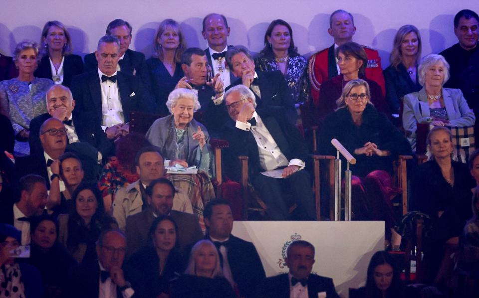 The Queen and Sophie, Countess of Wessex, watch the Royal Windsor Horse Show Platinum Jubilee Celebration at Windsor Castle - REUTERS/Henry Nicholls