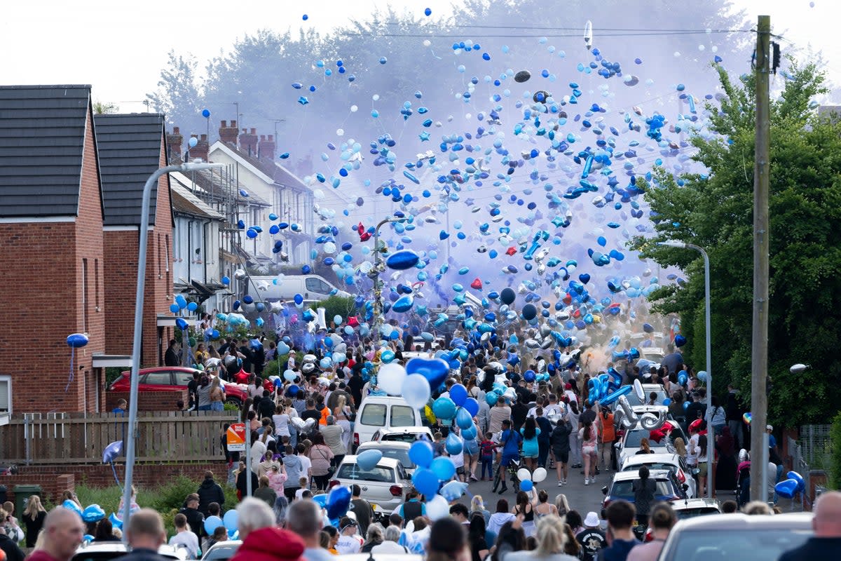 A vigil held last month in memory of Kyrees Sullivan, 16 and Harvey Evans, 15 (Getty Images)