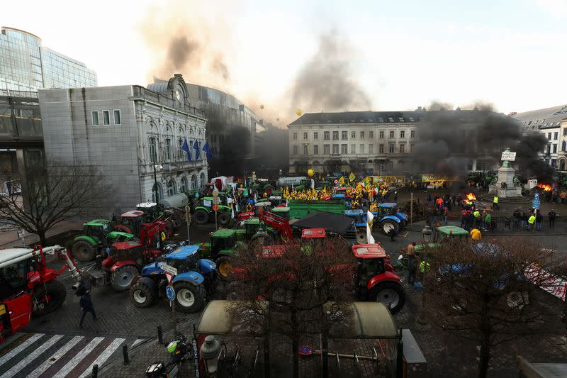 Farmers protest in Brussels