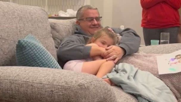 PHOTO: Kelsey Woolverton captured the moment her daughter Austyn asked her grandfather to go to a daddy-daughter dance with her in a video that's now gone viral. (Courtesy Kelsey Woolverton)