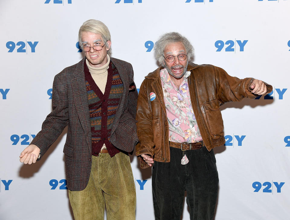 John Mulaney and Nick Kroll attend 92Y Presents: Nick Kroll, John Mulaney & John Oliver, "Oh Hello On Broadway" at 92nd Street Y on June 13, 2017 in New York City. (Photo by Jamie McCarthy/Getty Images)