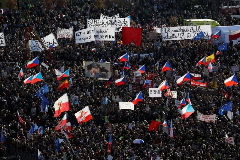 Anti-government protest in Prague