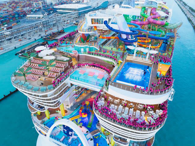 <p>Royal Caribibean</p> Icon of the Seas has seven pools on board.