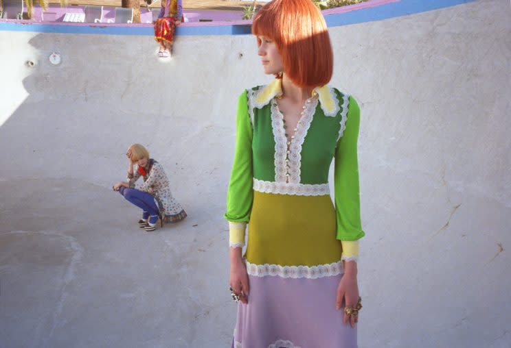 A print from the Gia Coppola x Gucci series