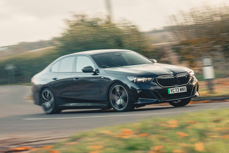 BMW i5 front quarter tracking