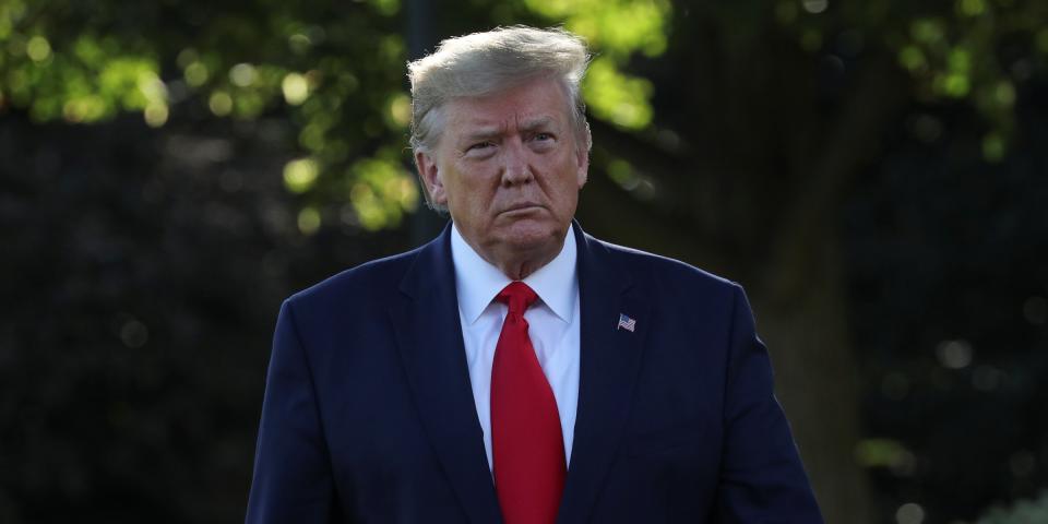 FILE PHOTO: U.S. President Donald Trump departs for campaign travel to Minnesota from the South Lawn of the White House in Washington, U.S., October 10, 2019. REUTERS/Jonathan Ernst