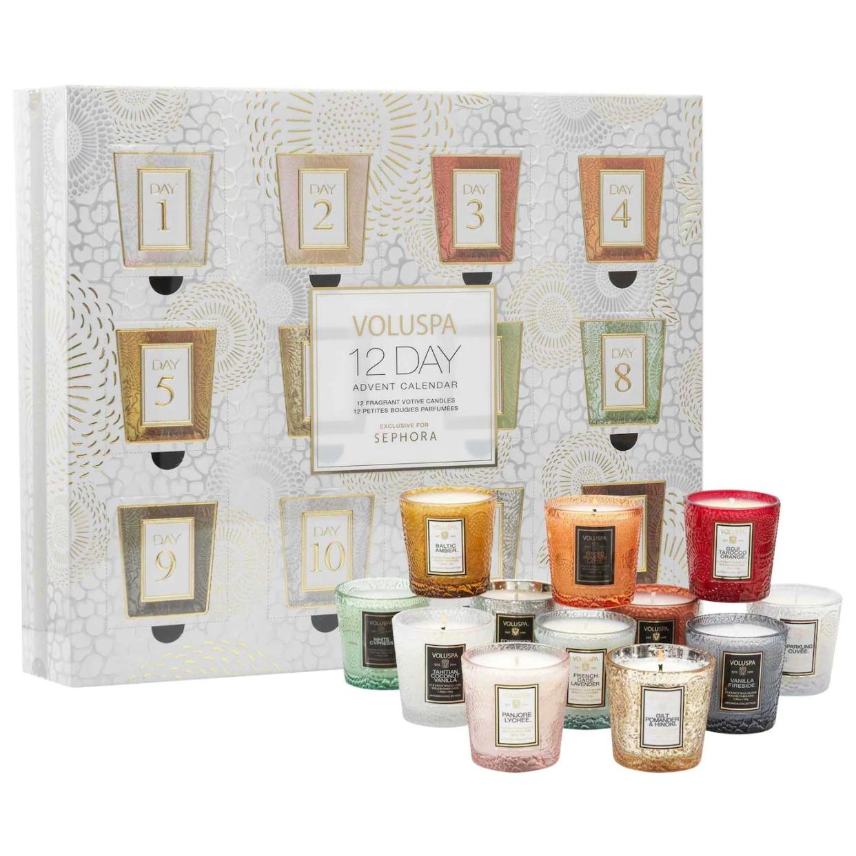 <p><a href="https://go.redirectingat.com?id=74968X1596630&url=https%3A%2F%2Fwww.sephora.com%2Fproduct%2F12-day-advent-calendar-P501343&sref=https%3A%2F%2Fwww.goodhousekeeping.com%2Fholidays%2Fchristmas-ideas%2Fg24845144%2Fbeauty-advent-calendars%2F" rel="nofollow noopener" target="_blank" data-ylk="slk:Shop Now;elm:context_link;itc:0;sec:content-canvas" class="link rapid-noclick-resp">Shop Now</a></p><p>12 Day Advent Calendar</p><p>sephora.com</p><p>$75.00</p><span class="copyright">Voluspa</span>