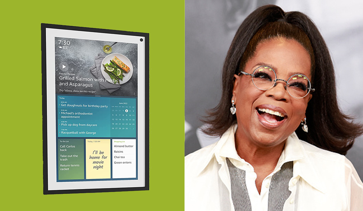 Echo Show 15; Oprah smiling