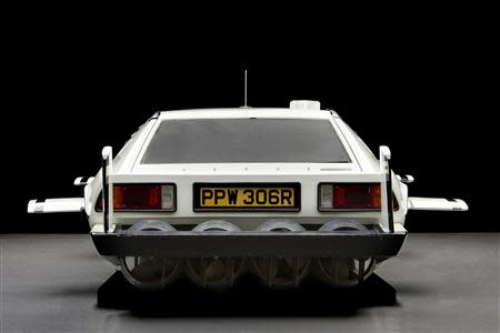 The 007 Lotus Esprit 'Submarine Car', used in the James Bond movie "The Spy Who Loved Me" is pictured in this undated handout photo. REUTERS/Tim Scott © 2013 Courtesy of RM Auctions/Handout