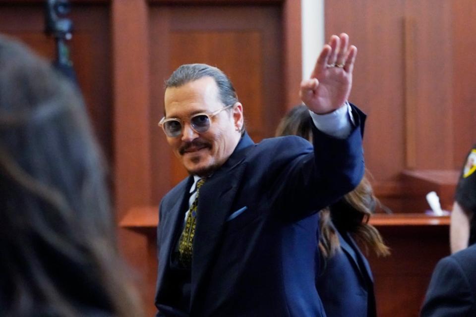 Mr Depp is suing Ms Heard for 50 million dollars (£40million) over which his lawyers say falsely implies he physically and sexually abused her while they were together (Steve Helber/AP) (AP)