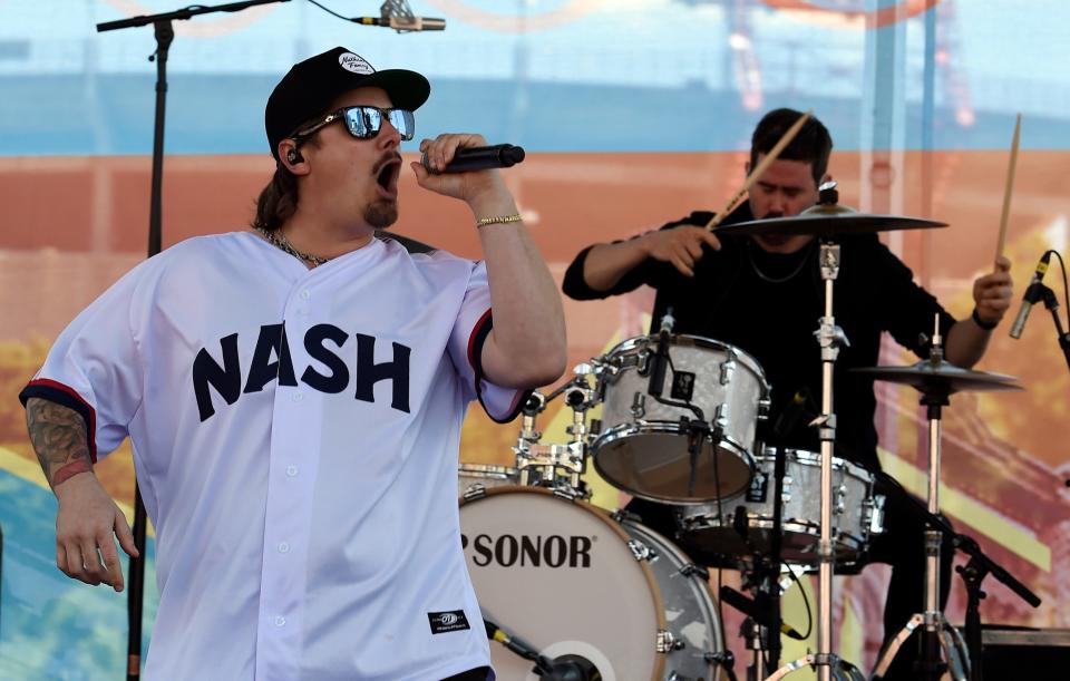 Hardy performs at the Riverfront Front Stage during the CMA Fest on Thursday, June 9, 2022, in Nashville, Tenn. 