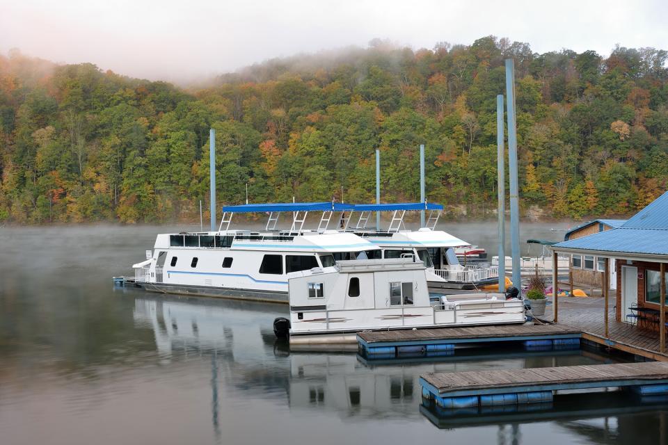 Boats in a Marina at Sutton Lake