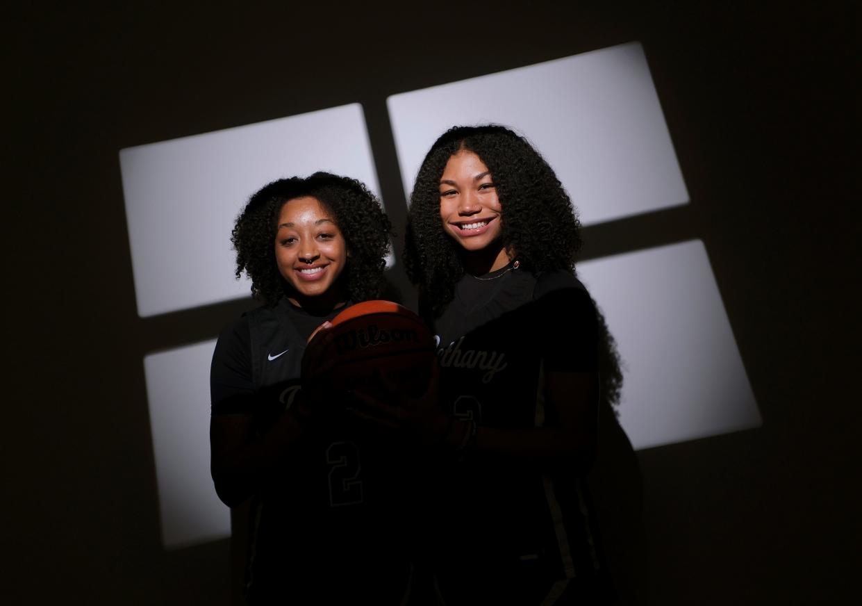 Bethany's Zya Vann, left, and Keziah Lofton both made the Super 5 girls basketball first team for the 2023-24 season. Vann is an OU signee, while Lofton is committed to OU heading into her senior season.