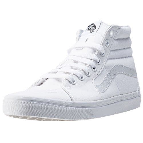 16) Vans SK8 Hi Canvas True White Shoes