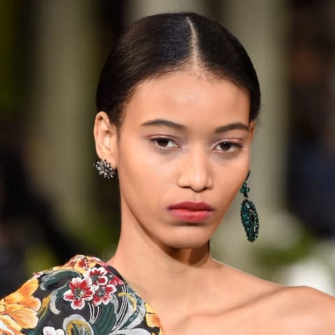 Stained lips at Oscar De La Renta - Credit: Slaven Vlasic/Getty Images North America