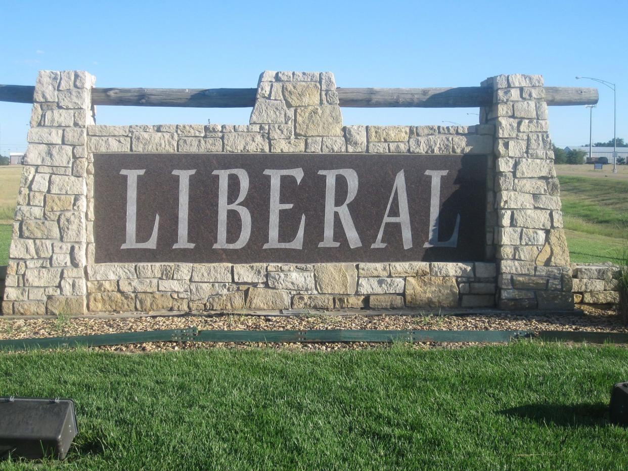 Welcome sign on U.S. Route 83