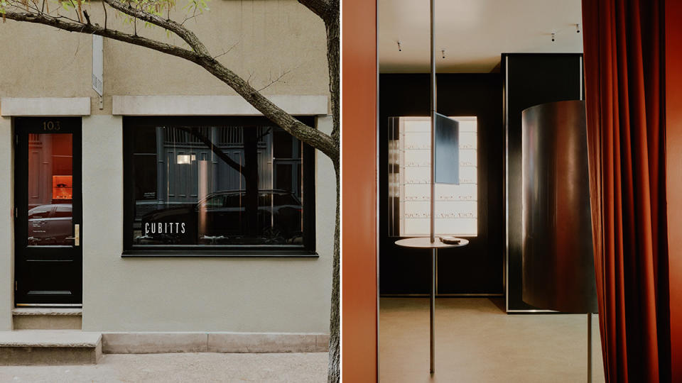 The interior and exterior of Cubitts's new N.Y.C. store, at 103 Mercer Street in Soho.