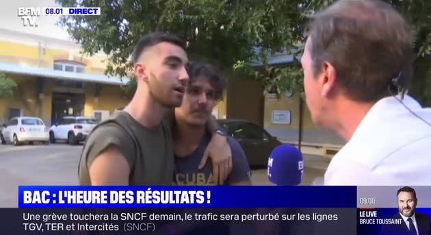 Les résultats du bac 2022 ont fait des heureux, ce mardi 5 juillet. (Photo: Capture d'écran BFMTV)