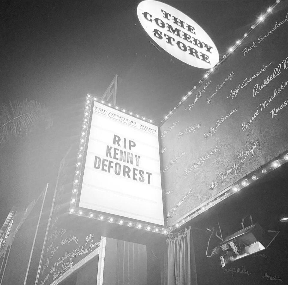 The famous Comedy Store in Los Angeles, California pays tribute to Springfield-raised comedian Kenny DeForest following his Dec. 13 death.