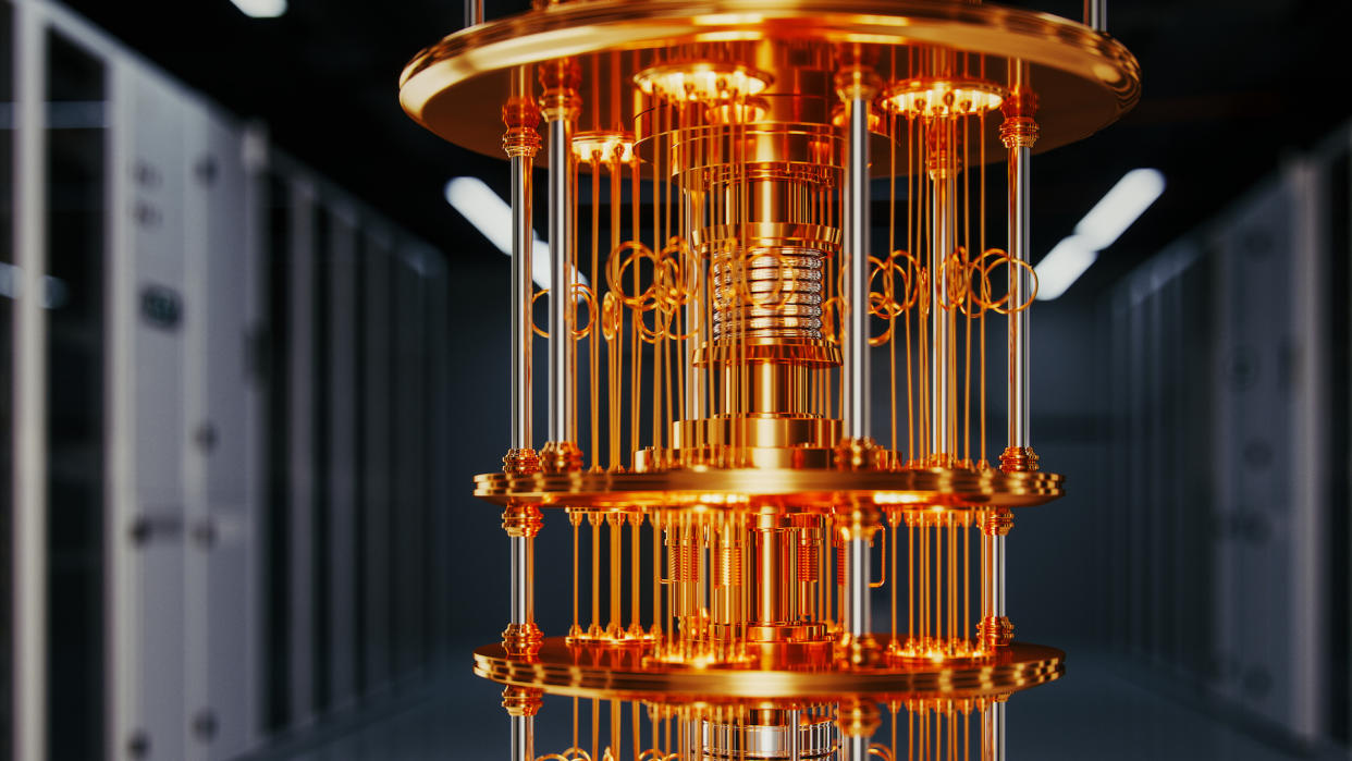  A render of a quantum computer. 