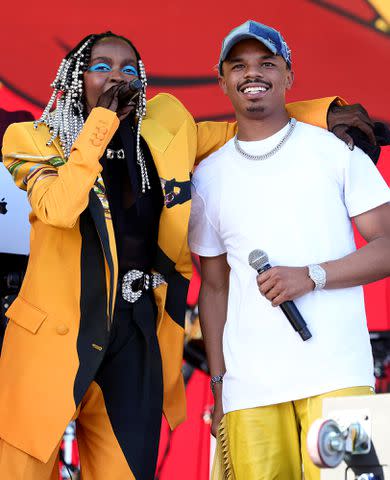 <p>Arturo Holmes/Getty Images</p> Lauryn Hill and YG Marley at Coachella Weekend 1 on April 14, 2024 in Indio, California
