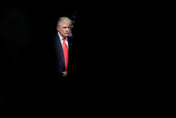 <p>Republican presidential candidate Donald Trump is seen through the audience before participating in a roundtable event, Tuesday, Sept. 27, 2016, in Miami. (AP Photo/John Locher)</p>