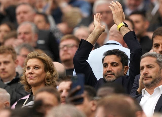 Co-owners Amanda Staveley and Mehrdad Ghodoussi spoke to the Newcastle squad as they geared up for a final push