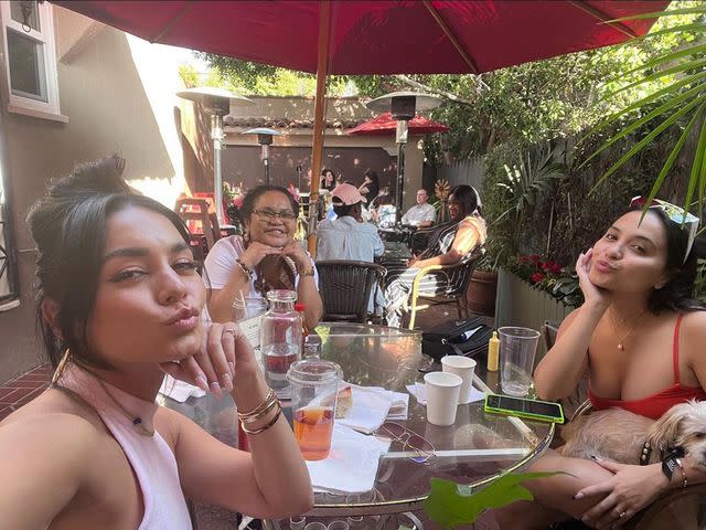 <p>Vanessa Hudgens Instagram </p> Vanessa Hudgens with her sister Stella Hudgens, and their mom, Gina Guangco.