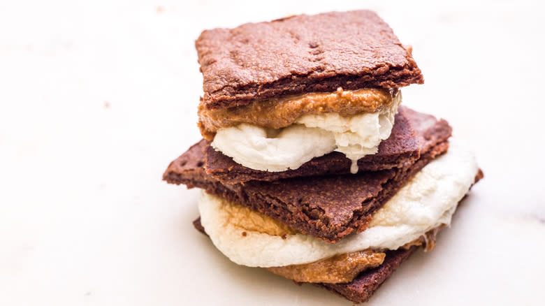 s'mores made with nut butter