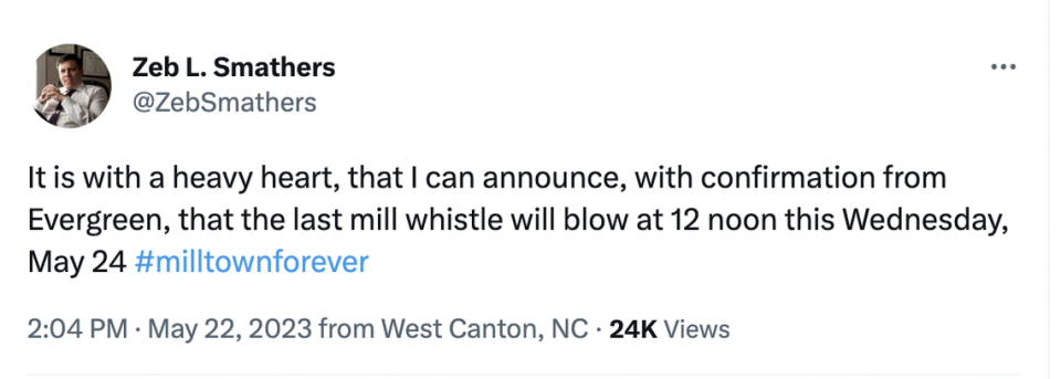 Canton mayor tweet