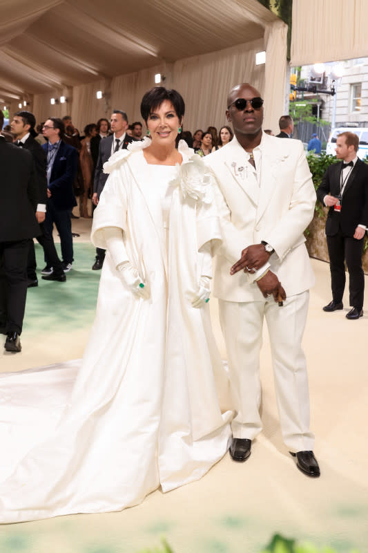 NEW YORK, NEW YORK - MAY 06: (L-R) Kris Jenner and Corey Gamble attend The 2024 Met Gala Celebrating "Sleeping Beauties: Reawakening Fashion" at The Metropolitan Museum of Art on May 06, 2024 in New York City. (Photo by John Shearer/WireImage)<p>John Shearer/Getty Images</p>