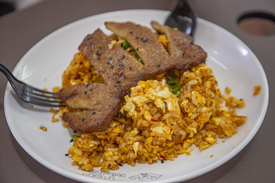 Top Fried Rice - Chilli fried rice with Pork cutlet