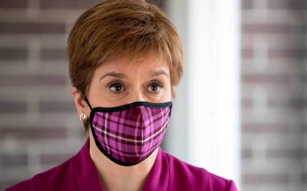 Nicola Sturgeon has extended a ban on household visits to two more areas of Scotland - PA