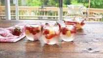 <p>The secret to the best <a href="https://www.delish.com/cooking/recipe-ideas/a27103875/white-wine-sangria-recipe/" rel="nofollow noopener" target="_blank" data-ylk="slk:white wine sangria;elm:context_link;itc:0;sec:content-canvas" class="link ">white wine sangria</a>? Moscato, of course! We added lemon-lime soda and seltzer for some bubbles, but both are optional.</p><p>Get the <strong><a href="https://www.delish.com/cooking/recipe-ideas/a20876462/best-white-wine-sangria-recipe/" rel="nofollow noopener" target="_blank" data-ylk="slk:Moscato Sangria recipe;elm:context_link;itc:0;sec:content-canvas" class="link ">Moscato Sangria recipe</a></strong>.</p>