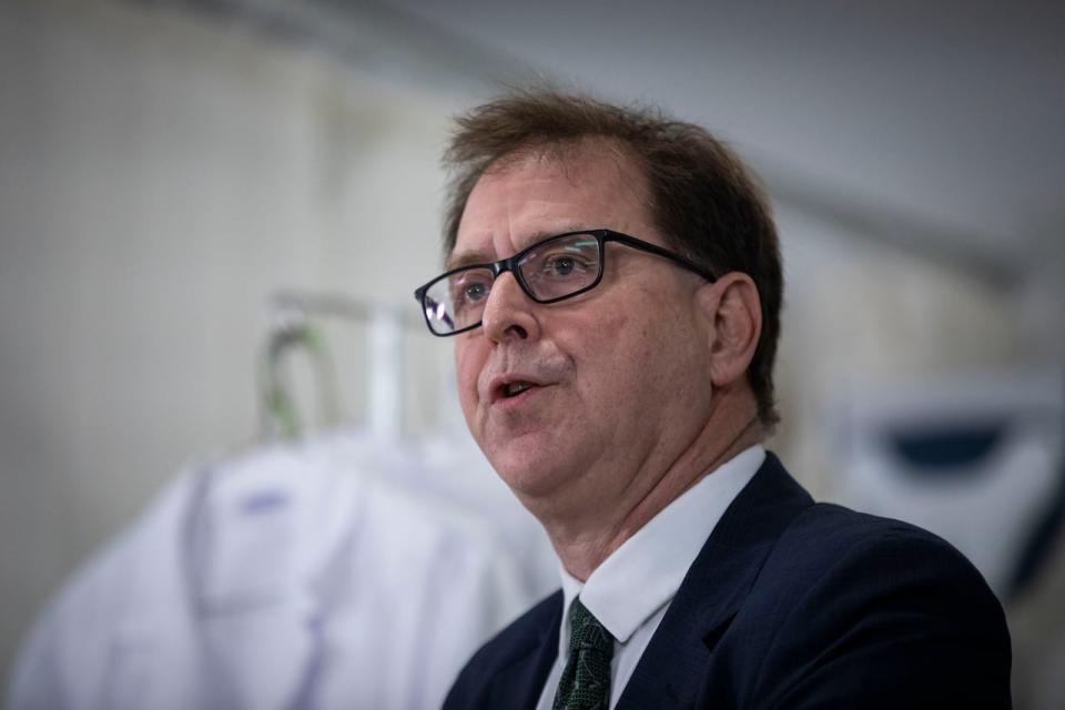 Health Minister Adrian Dix announces new supports for nurses during a press conference at Langara College in Vancouver, British Columbia on Monday January 9, 2023. 