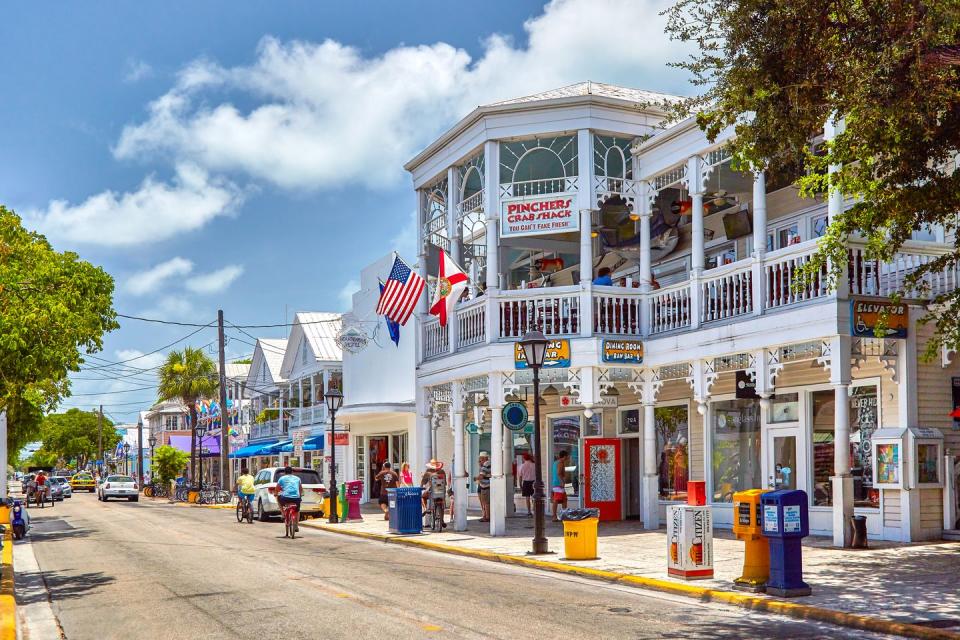 <p>If you're looking for quirky over quaint, you'll love Key West—especially Duval Street, which is bursting with character. Don't miss a ride on the famous <a href="https://www.conchtourtrain.com/" rel="nofollow noopener" target="_blank" data-ylk="slk:Conch Tour Train;elm:context_link;itc:0;sec:content-canvas" class="link ">Conch Tour Train</a>. And if you leave without getting a slice of key lime pie, did you even go?</p><p><a class="link " href="https://go.redirectingat.com?id=74968X1596630&url=https%3A%2F%2Fwww.tripadvisor.com%2FTourism-g34345-Key_West_Florida_Keys_Florida-Vacations.html&sref=https%3A%2F%2Fwww.housebeautiful.com%2Flifestyle%2Fg43439546%2Ftop-small-towns-in-florida%2F" rel="nofollow noopener" target="_blank" data-ylk="slk:Shop Now;elm:context_link;itc:0;sec:content-canvas">Shop Now</a></p>