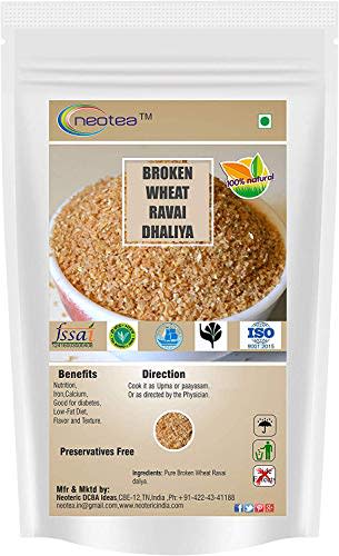 Neotea Broken Wheat Ravai Daliya or Godhuma Rava, 500g